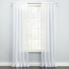 White Sheer Window Curtains