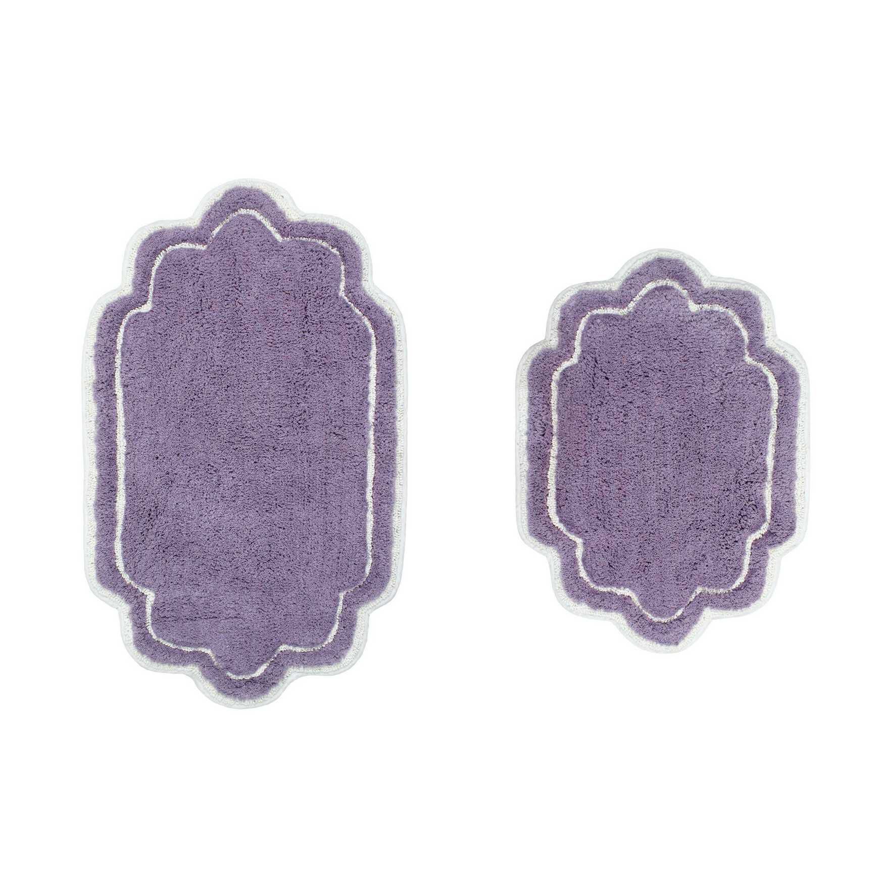 Allure 2 Piece Set Bath Rug Collection, PURPLE, hi-res image number 0
