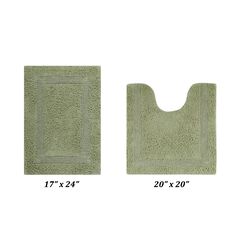 Lux Collectionis Bath Mat Rug 2 Piece Set (17" x 24" | 20" x 20")