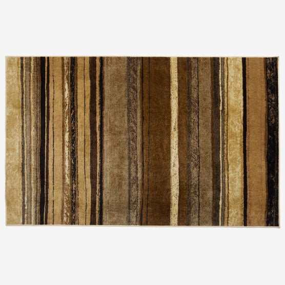 Large Rainbow Stripe Rug , NATURAL, hi-res image number null