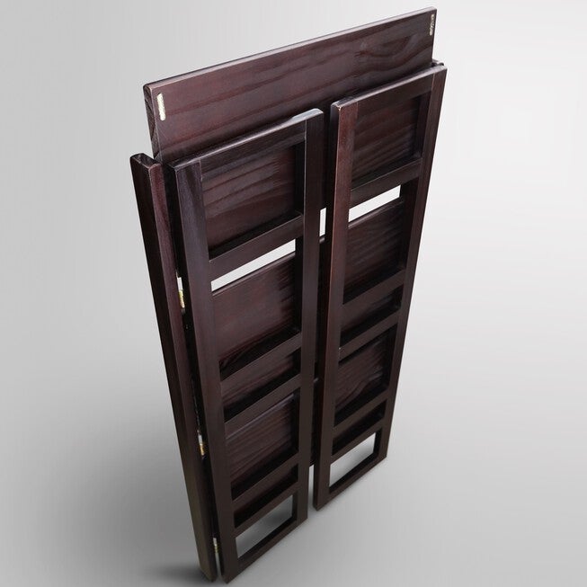 3-Shelf Folding Student Bookcase 20.75 inches Wide-Espresso, , alternate image number null