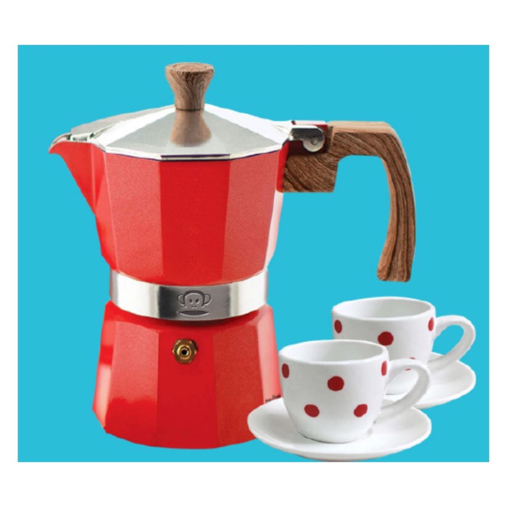 Stylish Paul Frank Stovetop Espresso Maker Set, O Roaman's