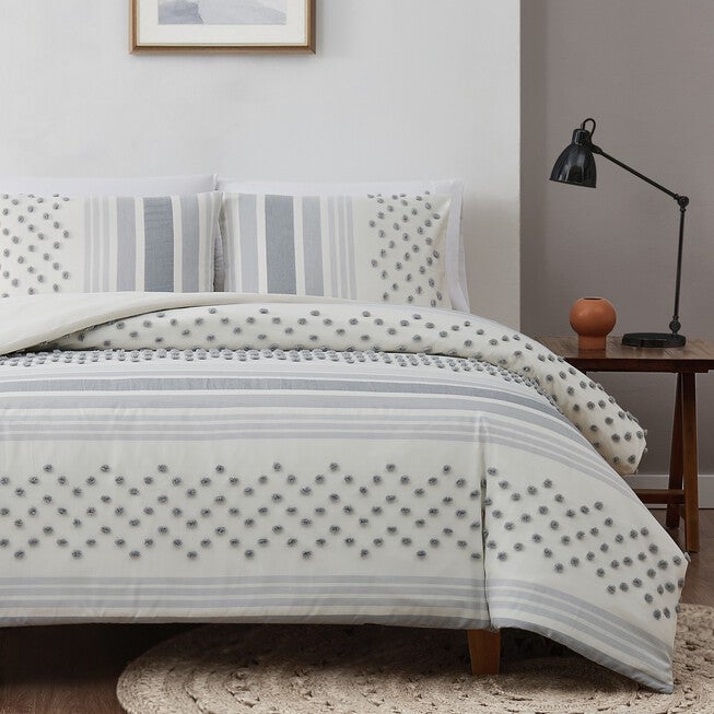 Mia Tufted Texture 3-Pc. Duvet Cover Set, , alternate image number null