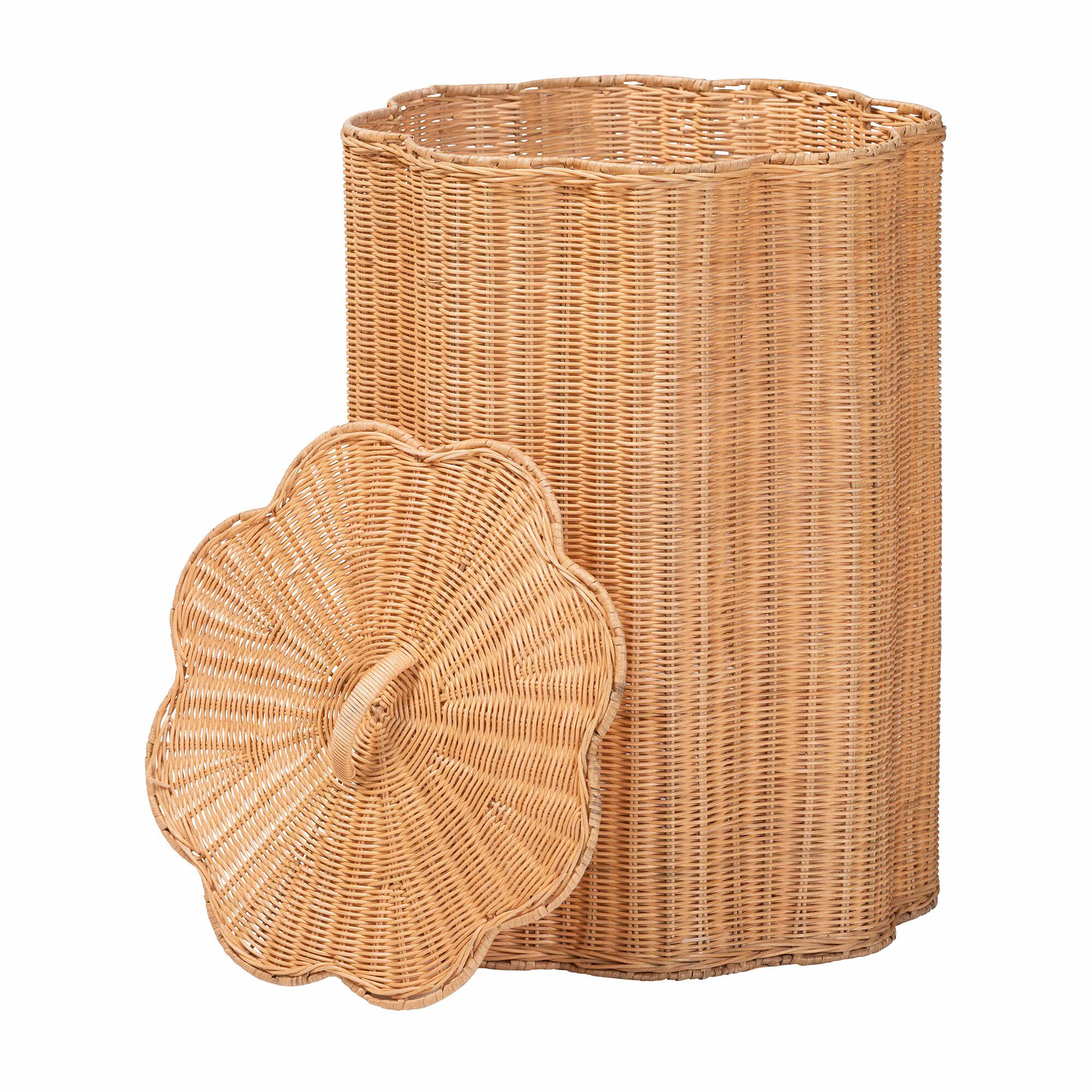 Danilo Natural Rattan Laundry Hamper, HONEY, alternate image number 2