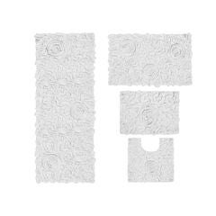 Bellflower 4-Pc. Bath Rug Set Ivory