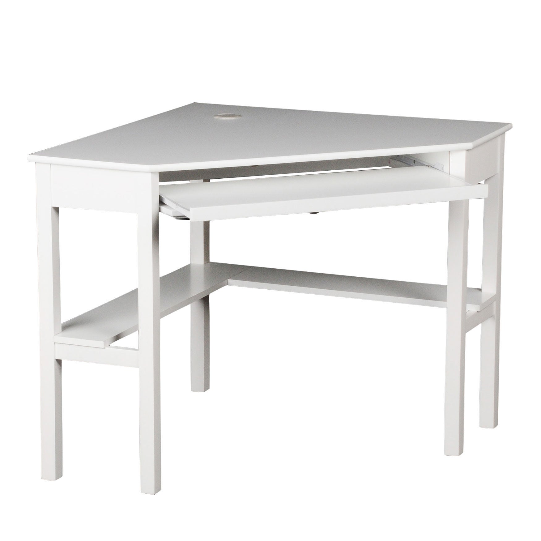 Solid Wood Contemporary Corner Computer Desk, , alternate image number 2