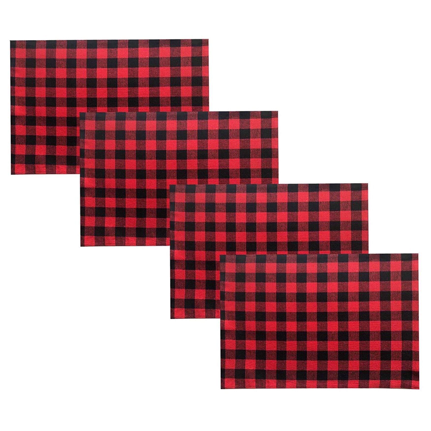 BUFFALO CHECK Placemat, RED BLACK, hi-res image number 0