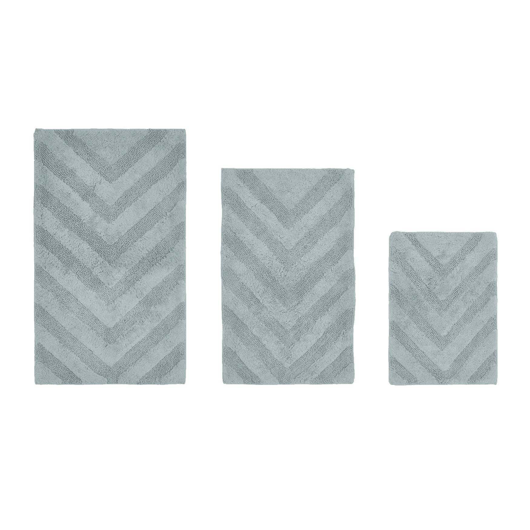 Hugo Collection 100% Cotton 3 Piece (17 inches X 24 inches | 21 inches X 34 inches | 24 inches X 40 inches) Bath Rug Set, BLUE, hi-res image number 0