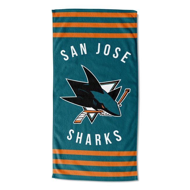 Sharks Stripes Beach Towel, MULTI, hi-res image number 0