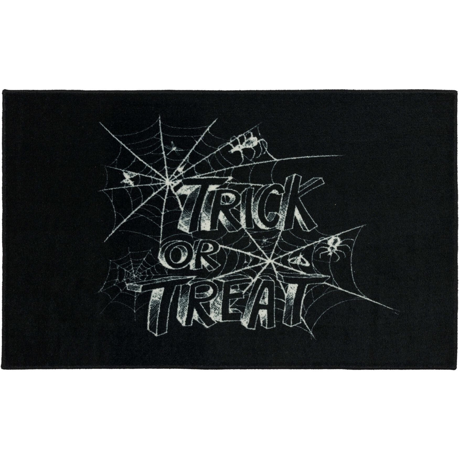 Fashionable Trick Or Treat Web Black Kitchen Rug, 4495899 | Roaman's