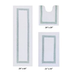 Hotel Collectionis Bath Mat Rug 3 Piece Set (20" x 20" | 21" x 34" | 20" x 60")