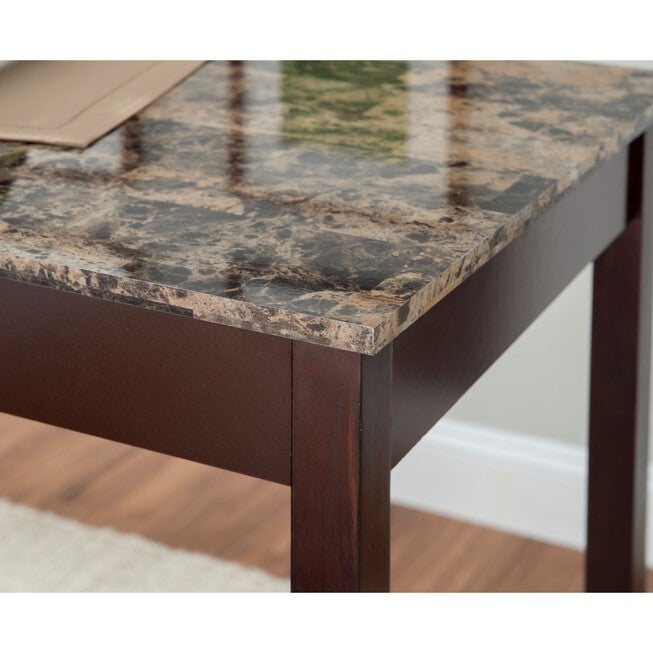 Lancer 5-Pc. Tavern Set Espresso Faux Marble, , alternate image number 3