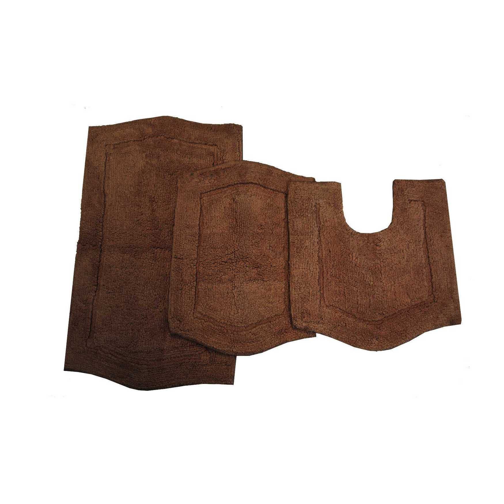 Waterford 3-Pc. Set Bath Rug Collection, CHOCOLATE, hi-res image number 0