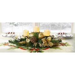 Cordless LED Pre-Decorated Candleholder Centerpiece