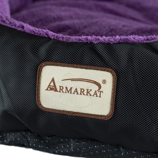 Armarkat Large, Soft Cat Bed In Purple And Black - C101Nh/Zh Cat Bed, , alternate image number null