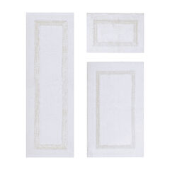 Hotel Collection 100% Cotton 3 Piece (17" X 24" | 24" X 40" | 20" X 60") Bath Rug Set