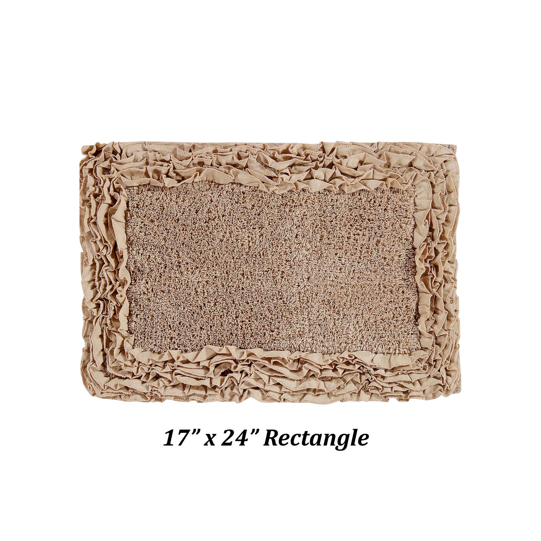 Shaggy Border Bath Rug Mat, 5 Pc Set 39283, , on-hover image number 1