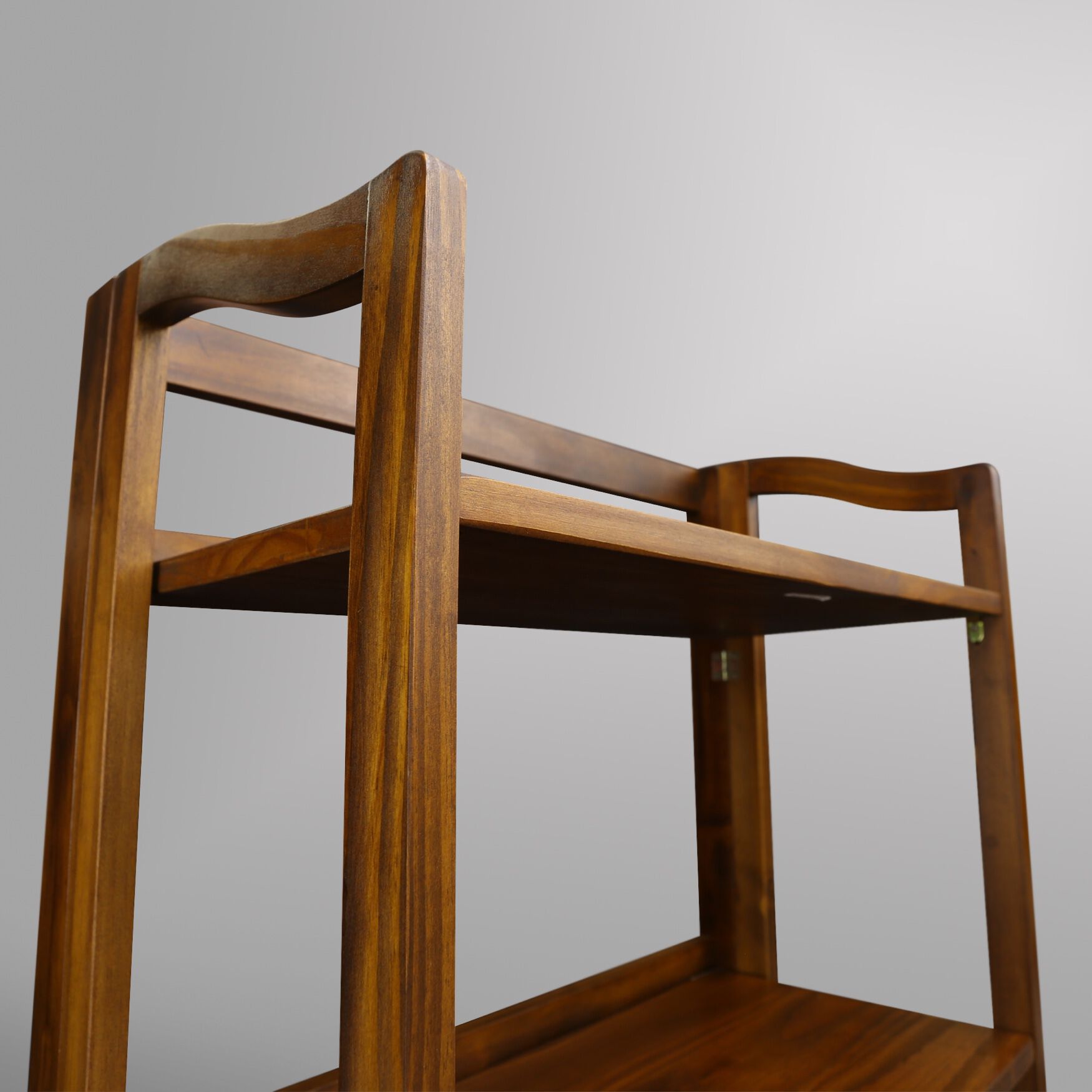 Stratford 5-Shelf Folding Bookcase-Warm Brown, , alternate image number 9