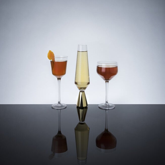 Angled Crystal Coupe Glasses, , alternate image number null