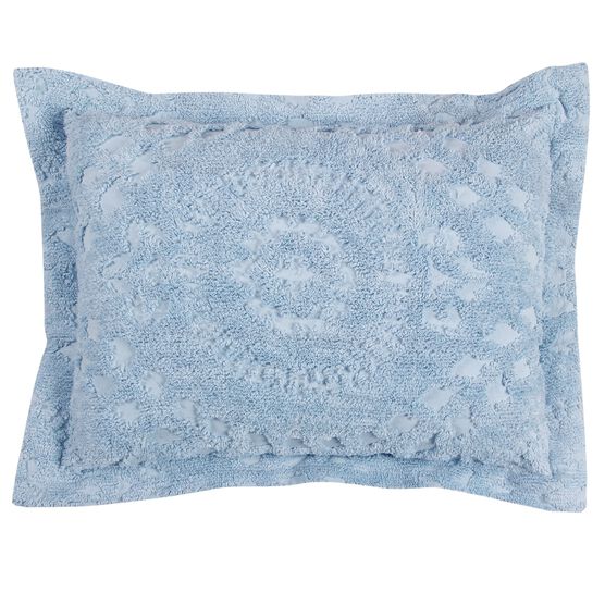 Rio Collection Tufted Chenille Sham , BLUE, hi-res image number null
