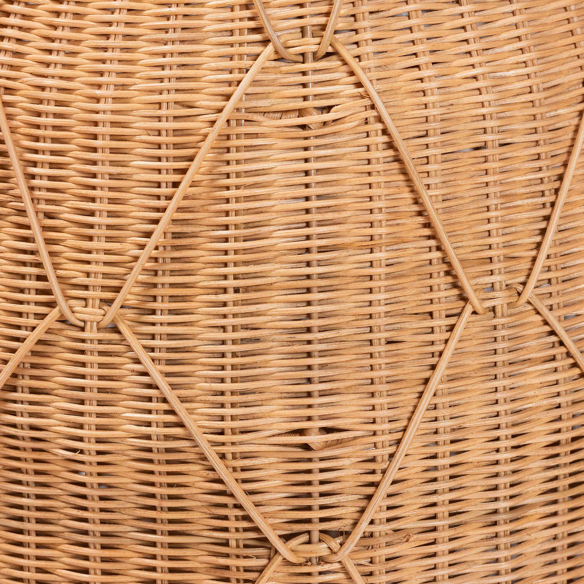 Pelham Natural Rattan Laundry Hamper, HONEY, alternate image number 4