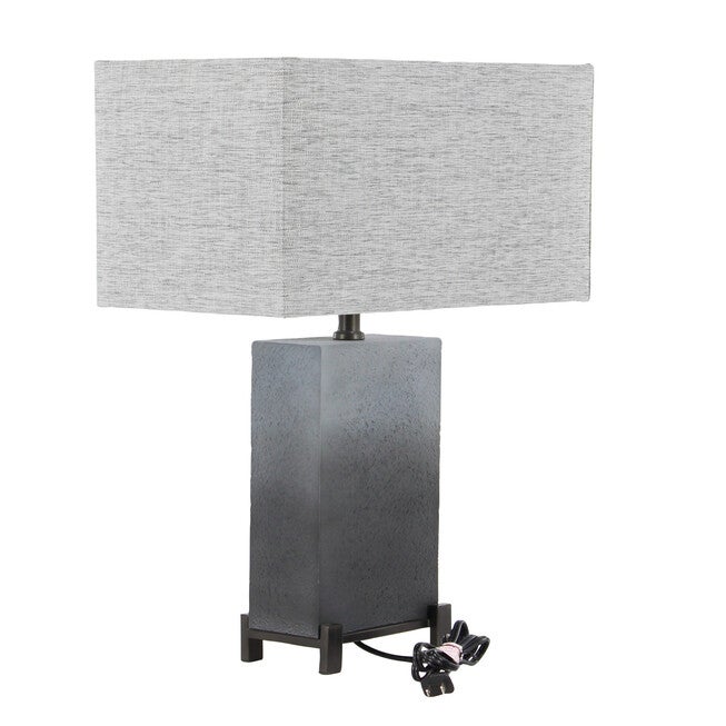 Grey Polystone Transitional Table Lamp, , alternate image number null