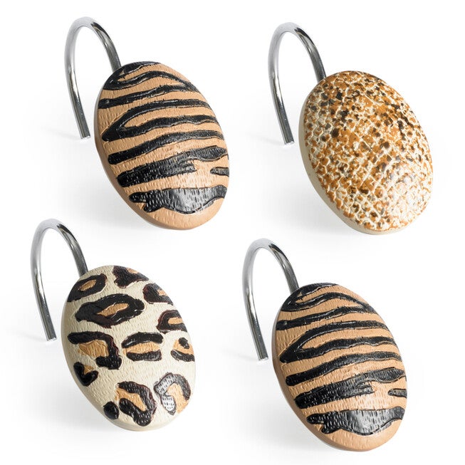 Gazelle Shower Curtain Hooks, MULTI, hi-res image number 0