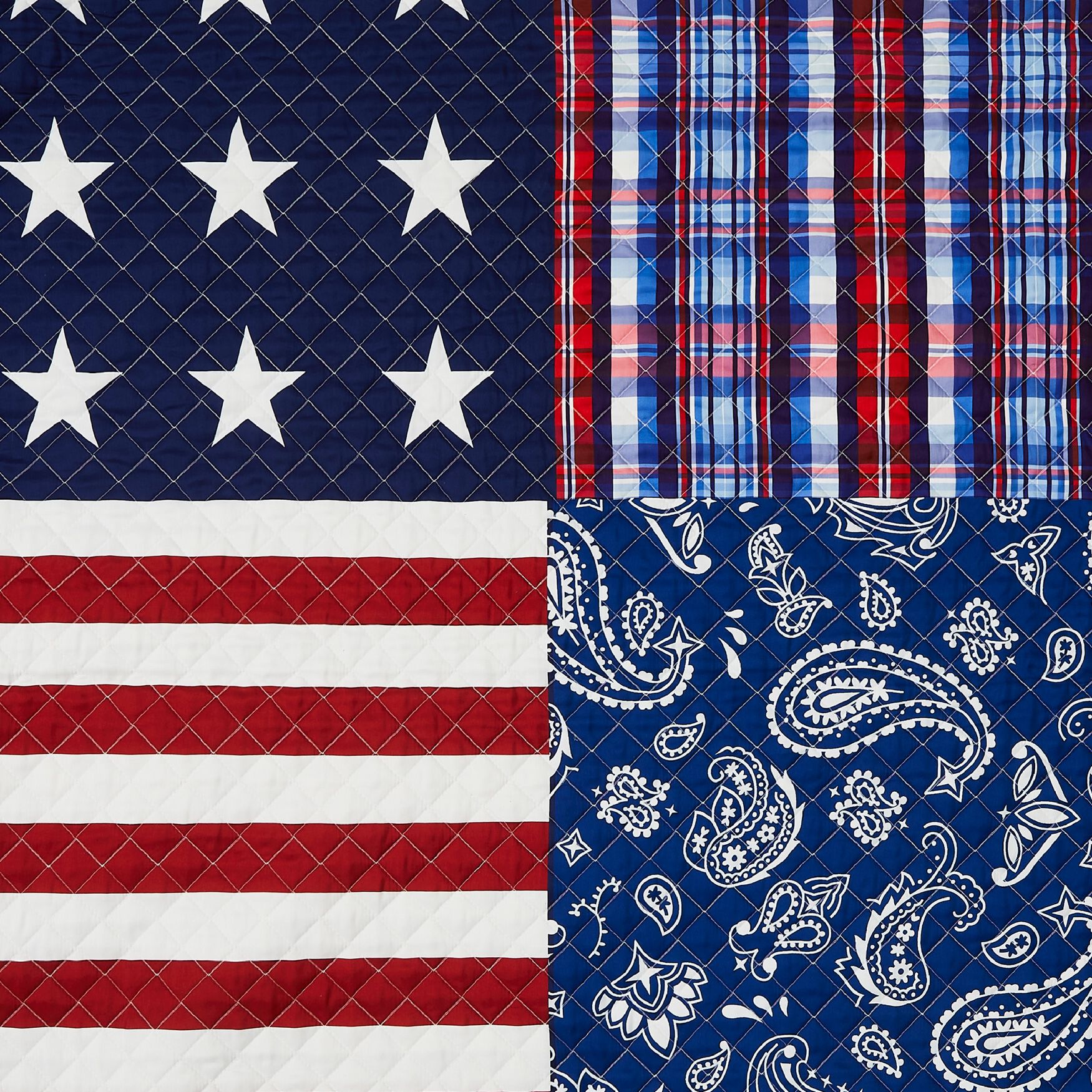 Americana Patchwork Quilt Set, , alternate image number 3