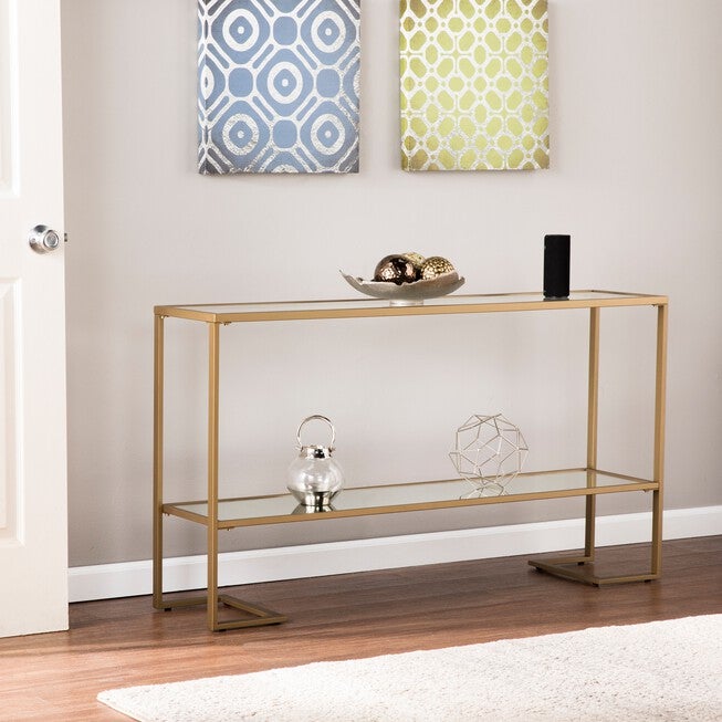 Horten Glam Narrow Console, GOLD, hi-res image number null