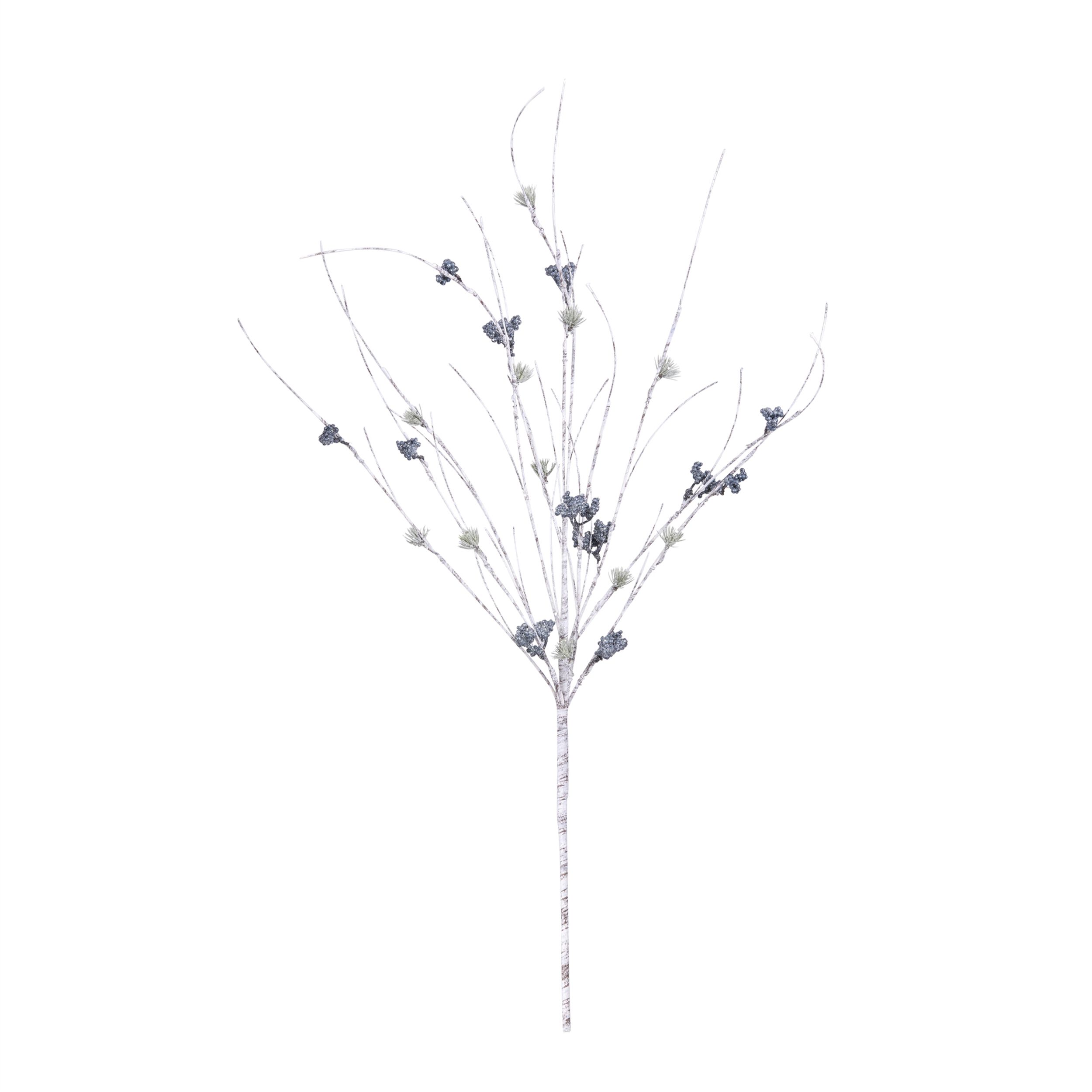 Birch Twig with Pine Spray (Set of 2), WHITE BLUE BROWN, alternate image number 1