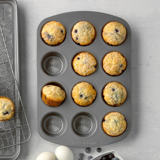 Set Of 2 12 Cup Non Stick Metal Muffin Pan, , on-hover image number 1
