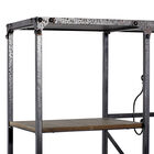 Industrial Rectangular Brown Wood and Metal Multi-Tiered Clothing Rack, 72"H x 44"L x 17"W, , alternate image number null