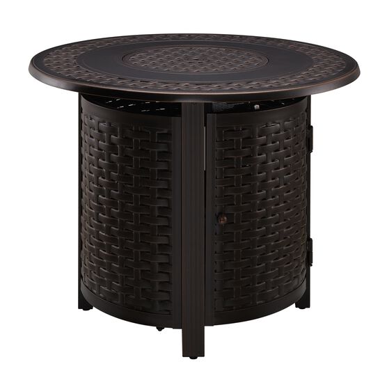 Hendricks Aluminum 34" Round LPG Fire Pit, BRONZE, hi-res image number null