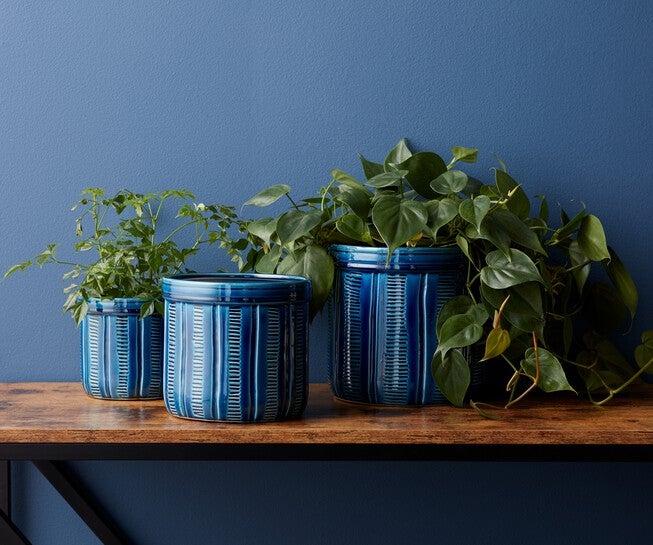 Container (Set of 3) 5 inchesH, 6 inchesH, 7.5 inchesH Terra Cotta, GREEN, alternate image number 4