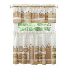Modern Farmhouse Tier and Valance Window Curtain Set