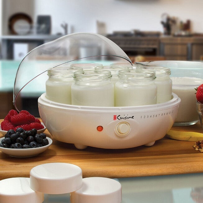 Euro Cuisine Electric Yogurt Maker with 7 Glass Jars, , on-hover image number 1
