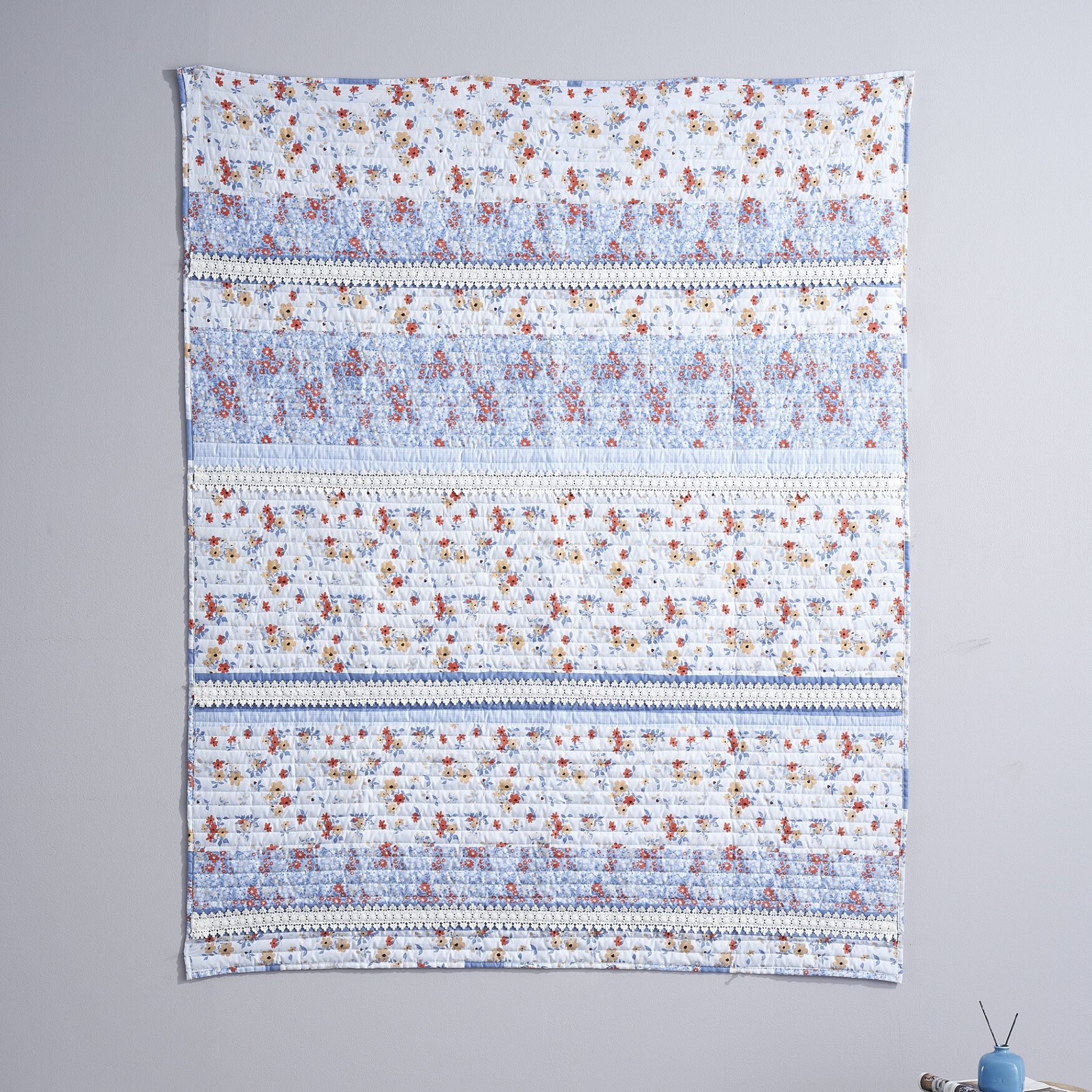 Betty Floral Quilted Throw Blanket, , on-hover image number 1