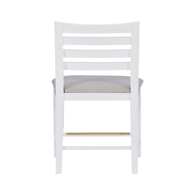 Flynn Counter Stool White Upholstered Set of 2, , alternate image number 4