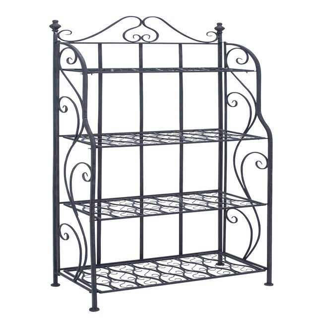 Black Iron Traditional Baker'S Rack, BLACK, hi-res image number 0