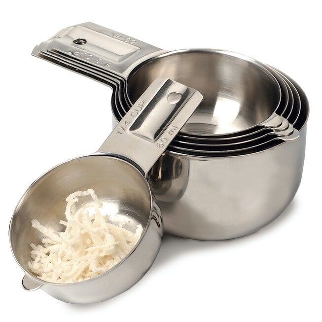 Nesting Stainless Steel Measuring Cups, Set 6, , alternate image number null