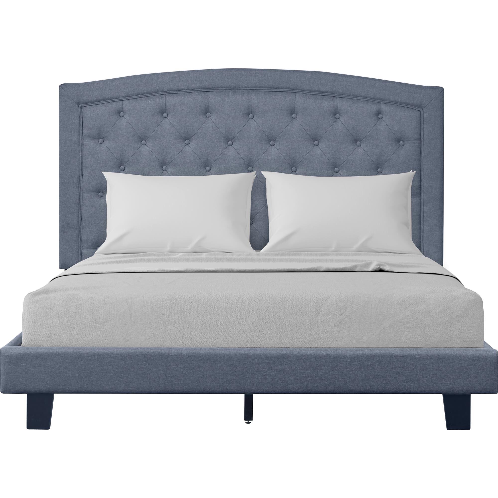 Carlisle Platform Bed, Gray, Queen, GRAY, hi-res image number 0
