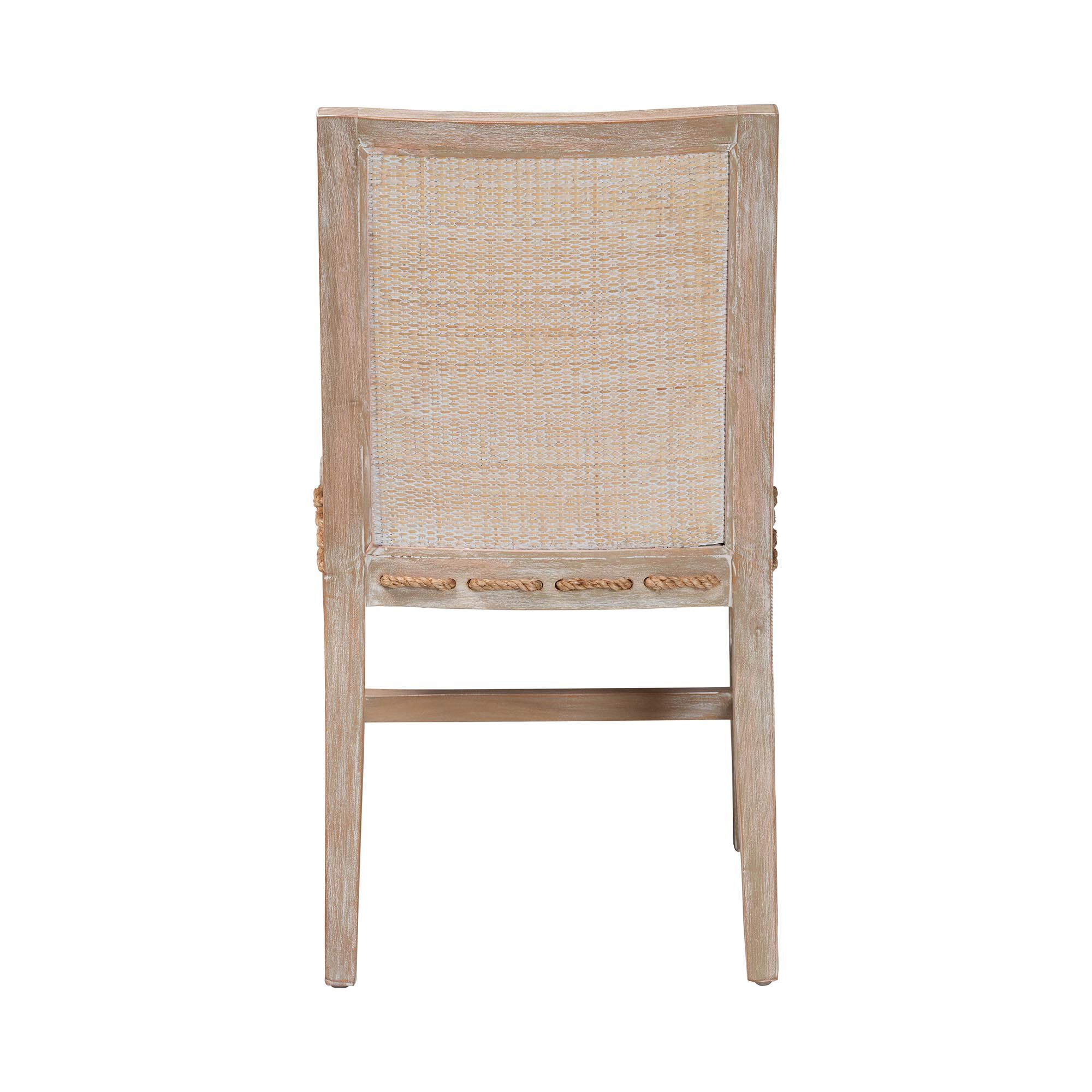 Ashford Whitewash Rattan Dining Chair, BEIGE, alternate image number 4