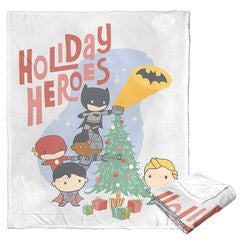 Wb Dc Justice League Holiday Heroes Silk Touch Throw