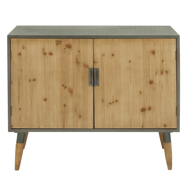 Brown Wood Modern Cabinet, 34x39x17, , on-hover image number 1
