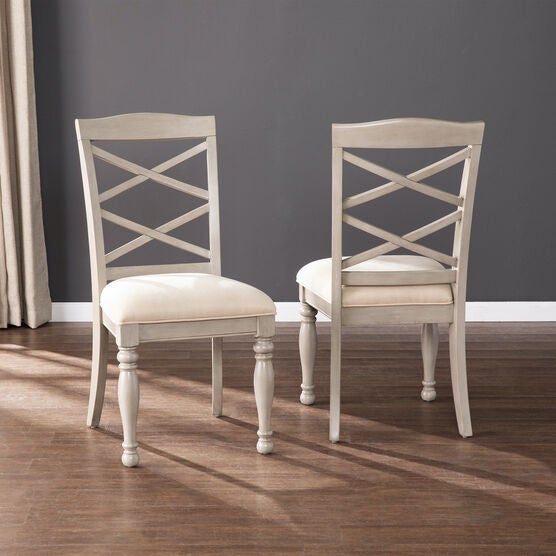 Brandsmere Upholstered Dining Chairs – 2pc Set, GRAY, hi-res image number null
