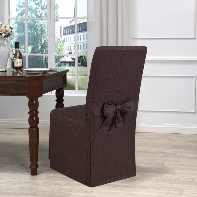 Kathy Ireland Garden Retreat Dining Room Chair Covers, BROWN, hi-res image number null
