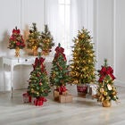 Pre-Lit Woodland Urn Trees, Set of 2, , alternate image number null