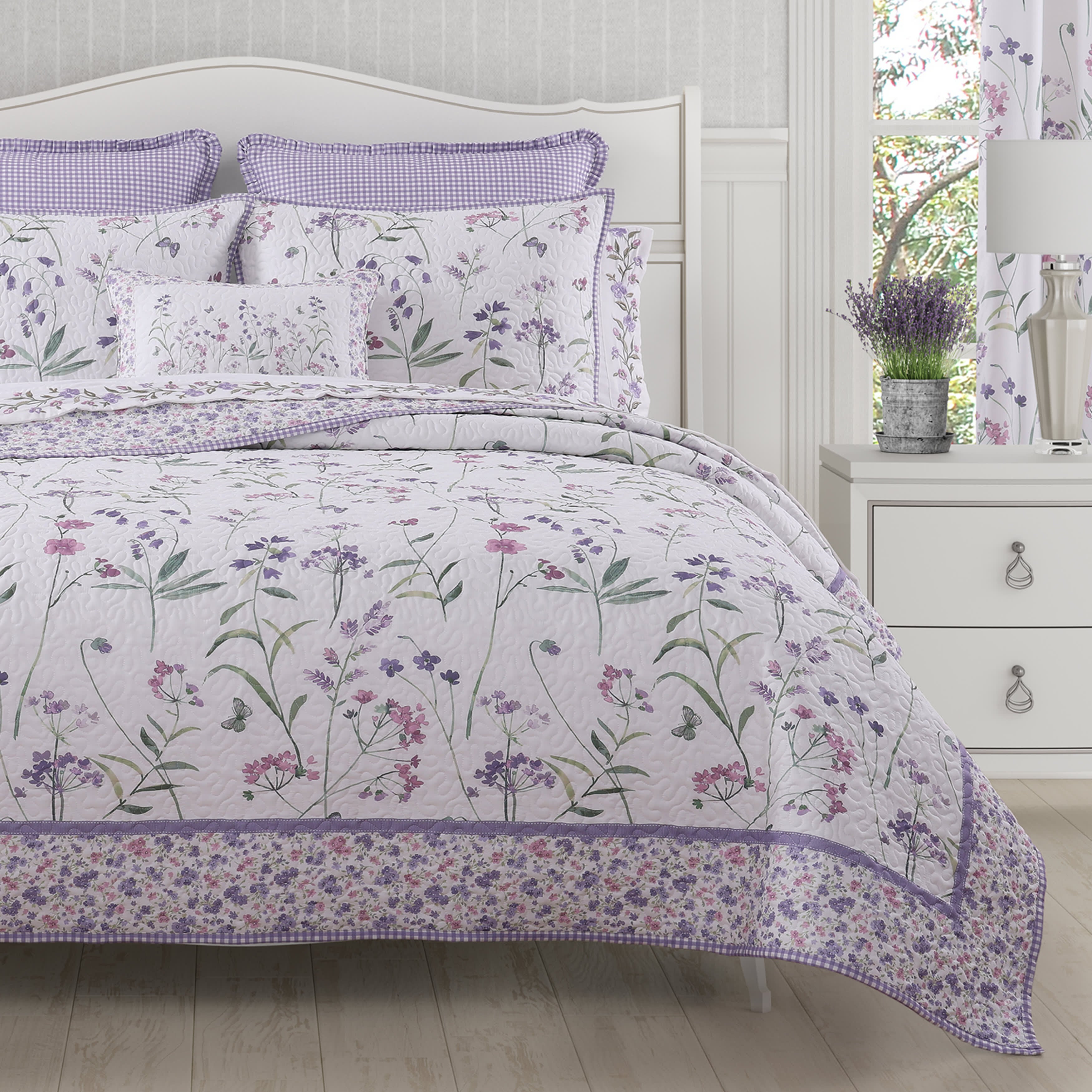 Nola 3 Piece Quilt Set, LILAC, alternate image number 1