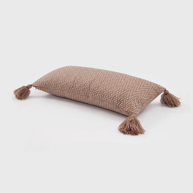 Herringbone Tassel Lumbar Pillow, , on-hover image number 1