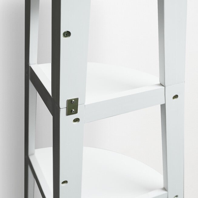 5-Shelf Corner Ladder Bookcase - White, , alternate image number 8